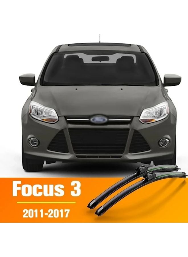 Black Wiper Blades For Ford Focus 3 2011 2017 Front Windshield 28 28 Inches - Image 1
